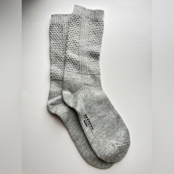 NWOT MaxMara Light Gray Wool Socks - Picture 1 of 5